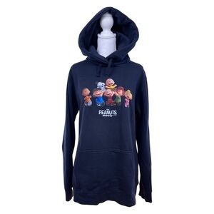 NWOT Cafe Press Peanuts Movie Navy Hoodie Size 2XL